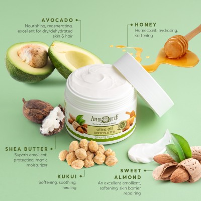 " Aphrodite Hydrating Body Butter with Almond ,Honey, Olive Oil, Avocado, Shea Butter, Kukui, Almond"