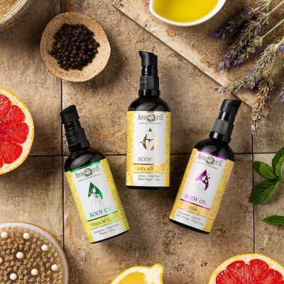 "Aphrodite Natural Massage Oils with Extra Virgin Olive Oil"