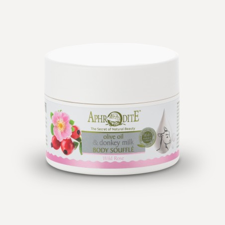 Körper Souffle aus Olivenöl & Eselsmilch mit WILDROSE