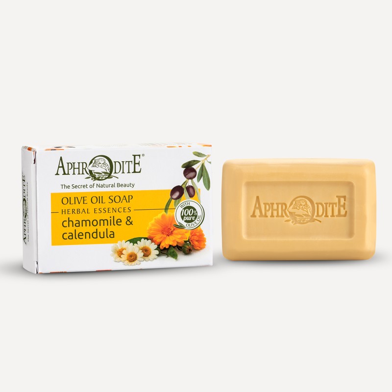 Savon à l'huile d'olive à la Camomille et au Calendula pour bébés et tout-petits